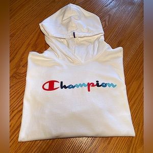 Champion Authentic AthleticWear Lightweight White Cotton LS Hoodie  Size XL